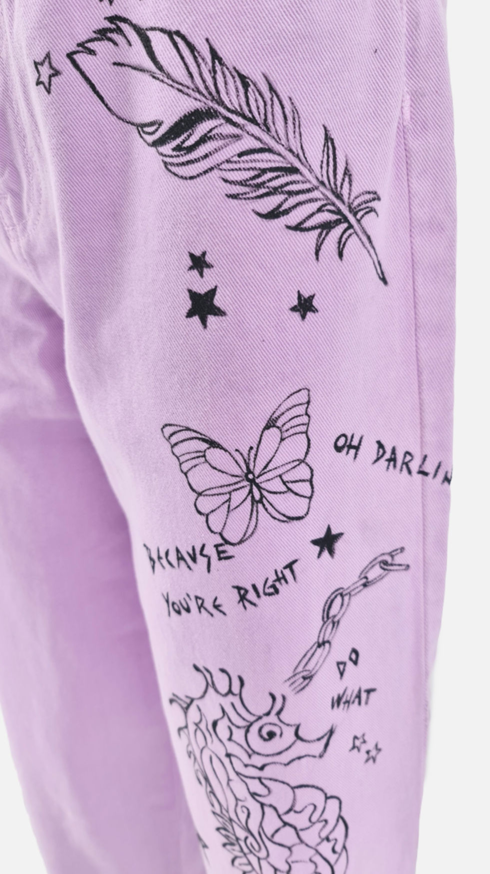 Thumbnail: Limited Edition - Gaelle  - Jeans Dipinto - Lilla ♥