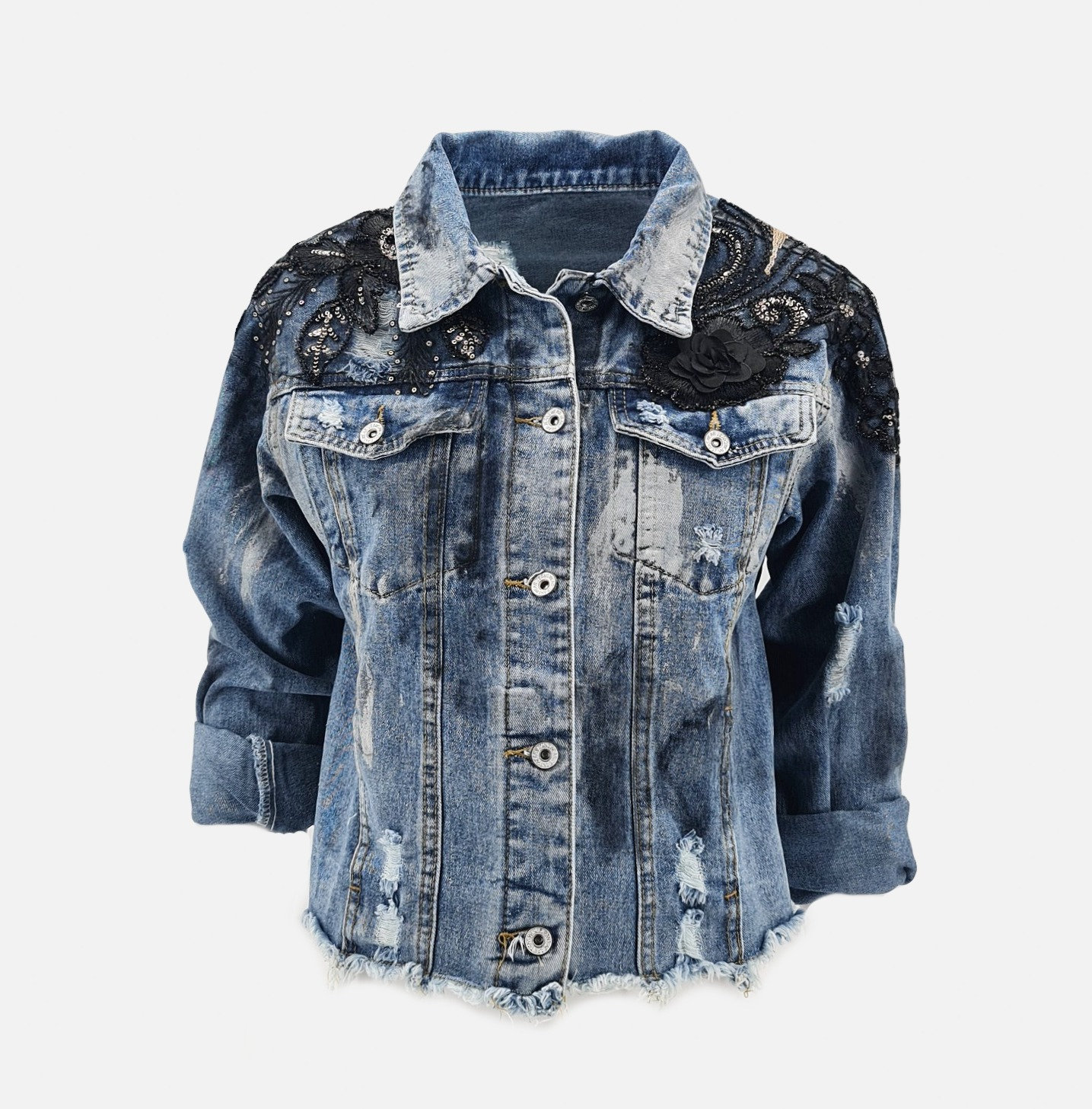 Limited Edition - Giacca Jeans con applicazioni ♥ | SAH TORINO