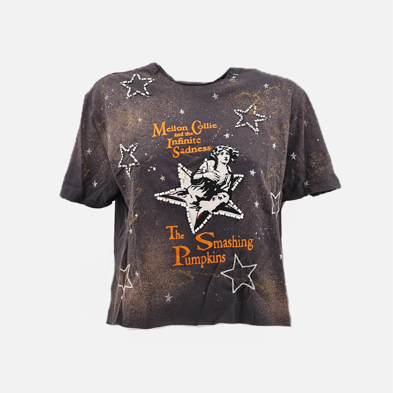 Limited Edition T-shirt dipinta - Smashing Pumpkins - Nero lavato ♥