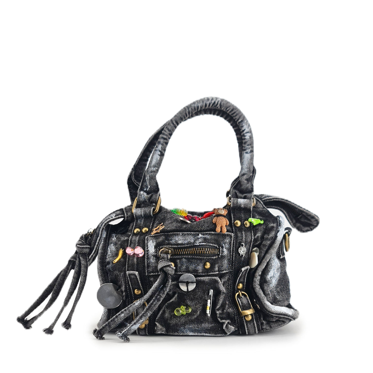 Limited Edition - Borsa Denim Charms - Denim Nero ♥