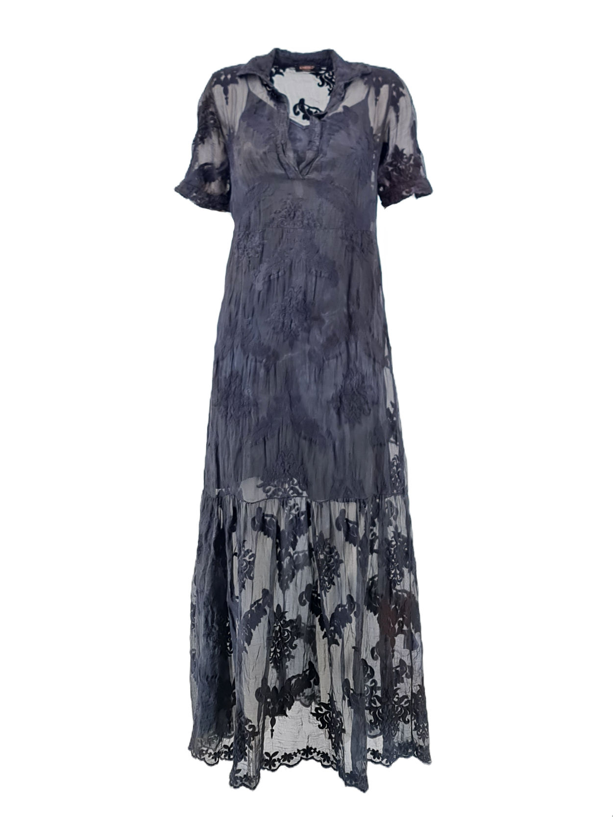 Limited Edition - Abito Lungo Pizzo - Nero