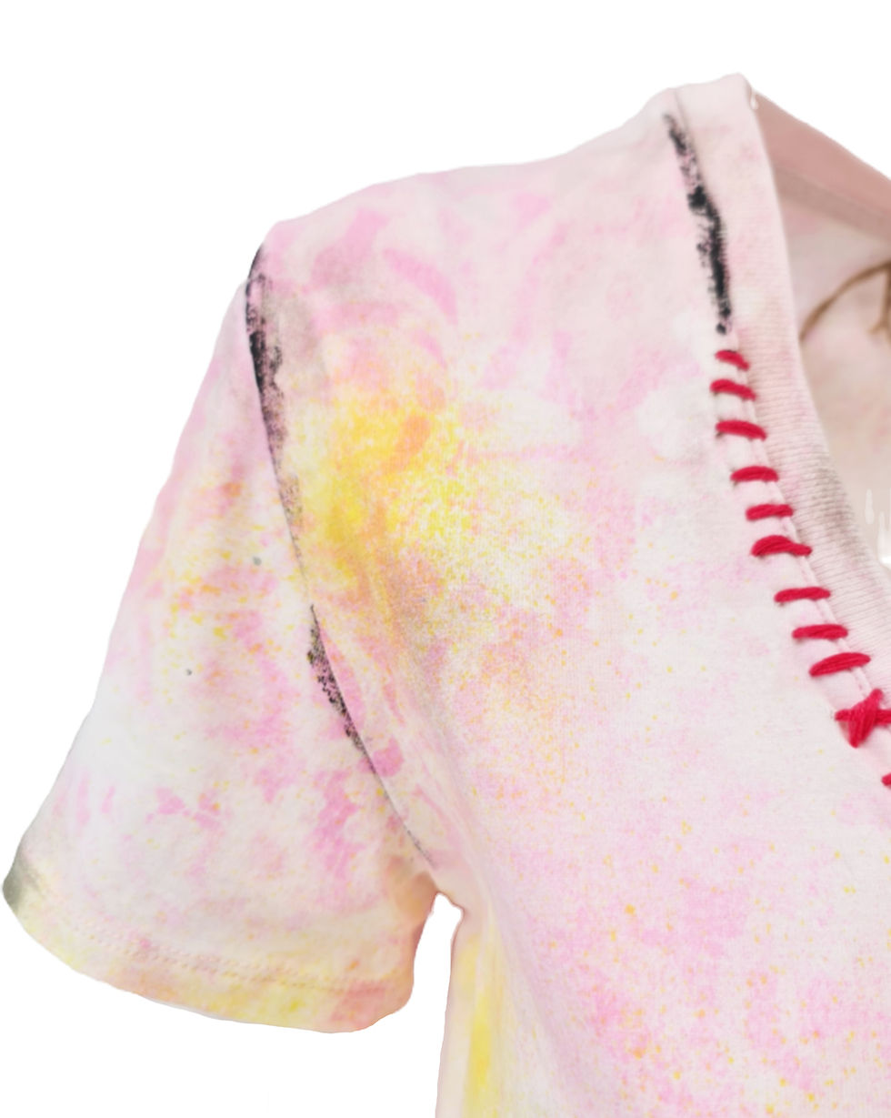 Miniatura: Limited Edition - T-shirt Dipinta - Rosa ♥