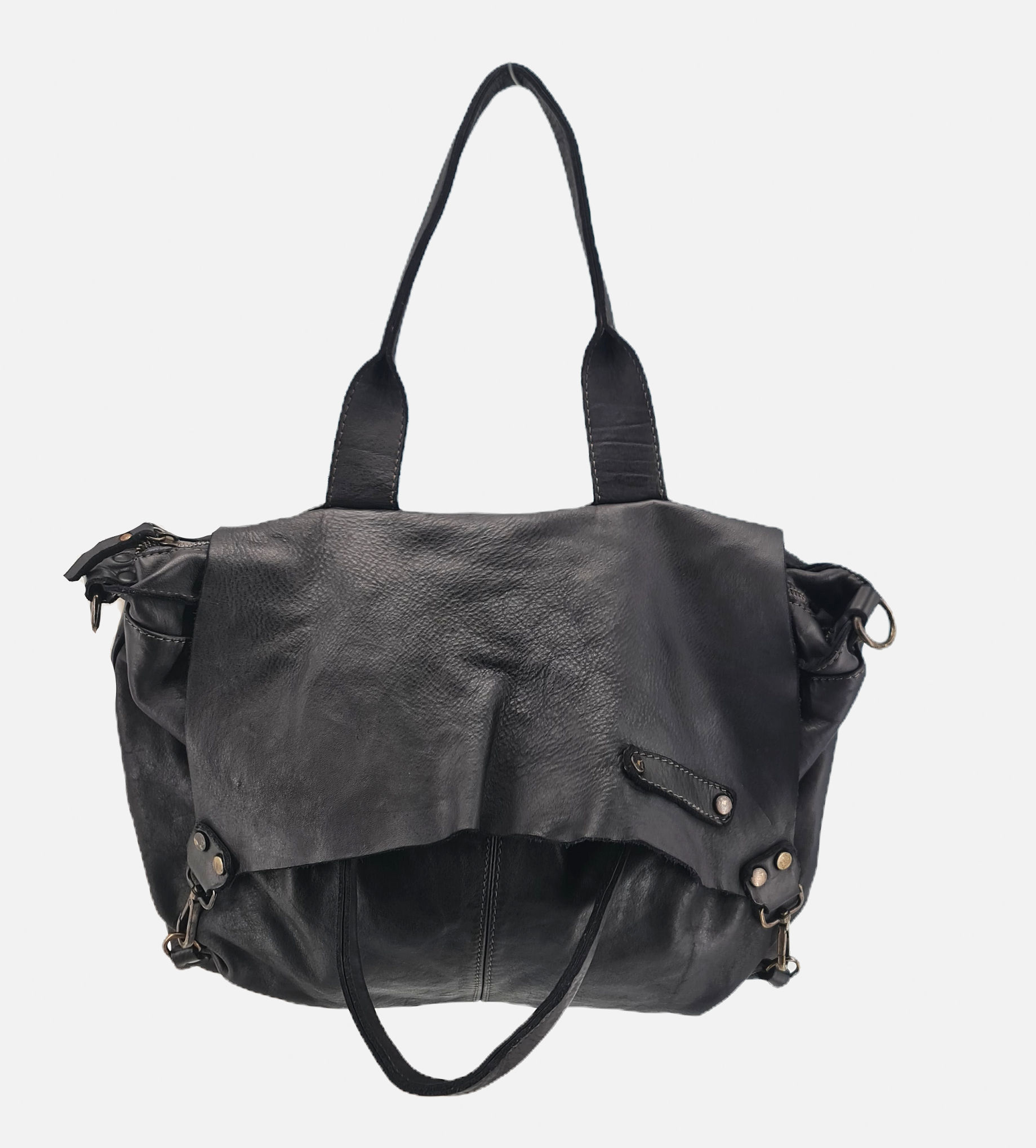 Borsa Cartella in pelle - Nero ♥
