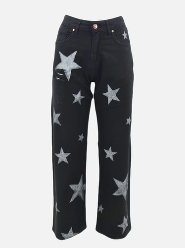 Limited Edition Jeans stelle Nero ♥ SAH TORINO