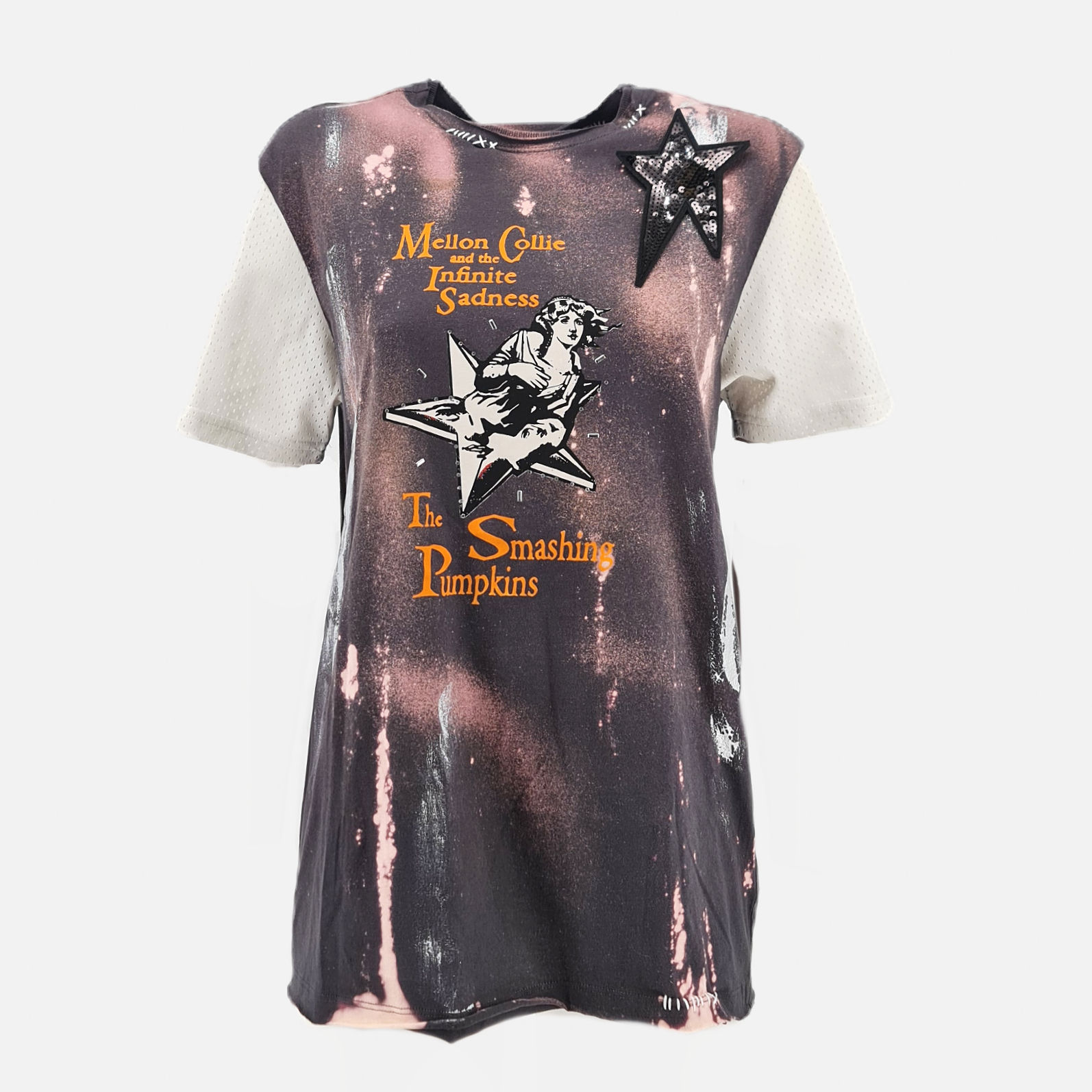 Limited Edition T-shirt dipinta - Smashing Pumpkins - Nero lavato ♥