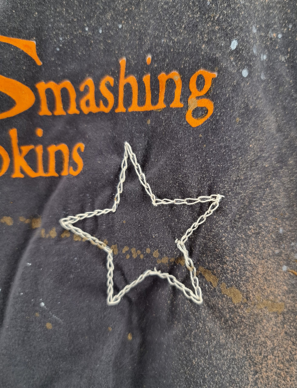 Miniatura: Limited Edition T-shirt dipinta - Smashing Pumpkins - Nero lavato ♥