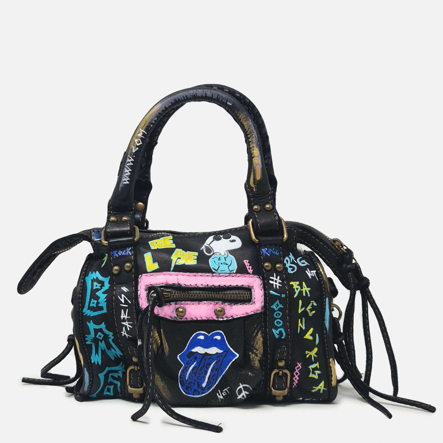 Limited Edition - Mini bauletto in pelle - Nero ♥