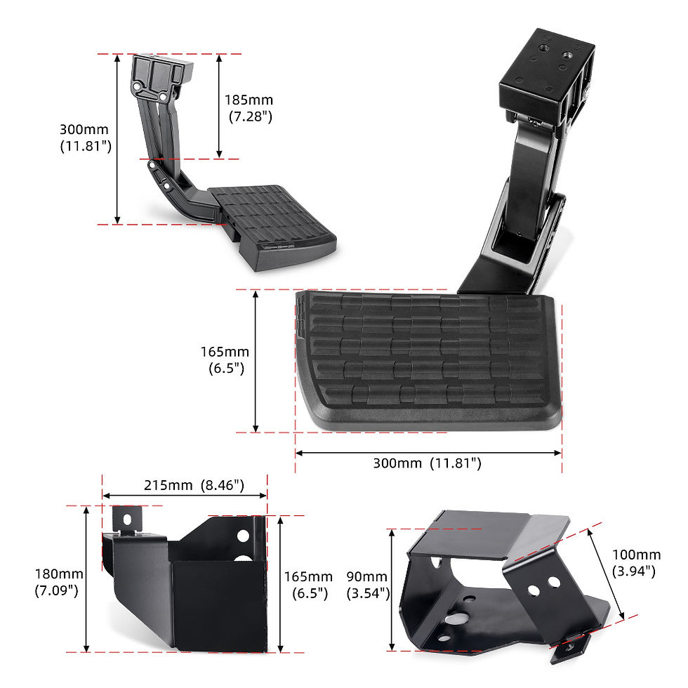 Thumbnail: Rear bed steps for RAM Classic 2013-2024, dual exits