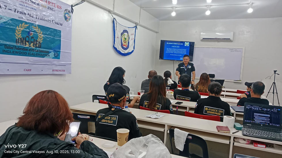 Kit talking about Blasert Force's Vision, Mission & Advocacies