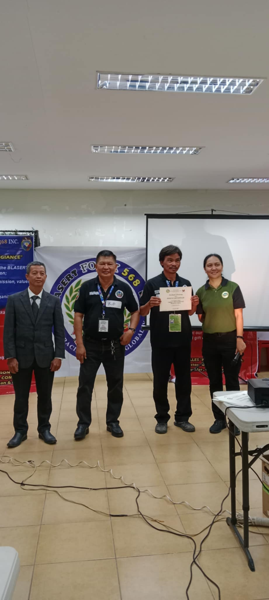 Awarding of certificate to BFCOL OSIAS R CARTAGENA JR.