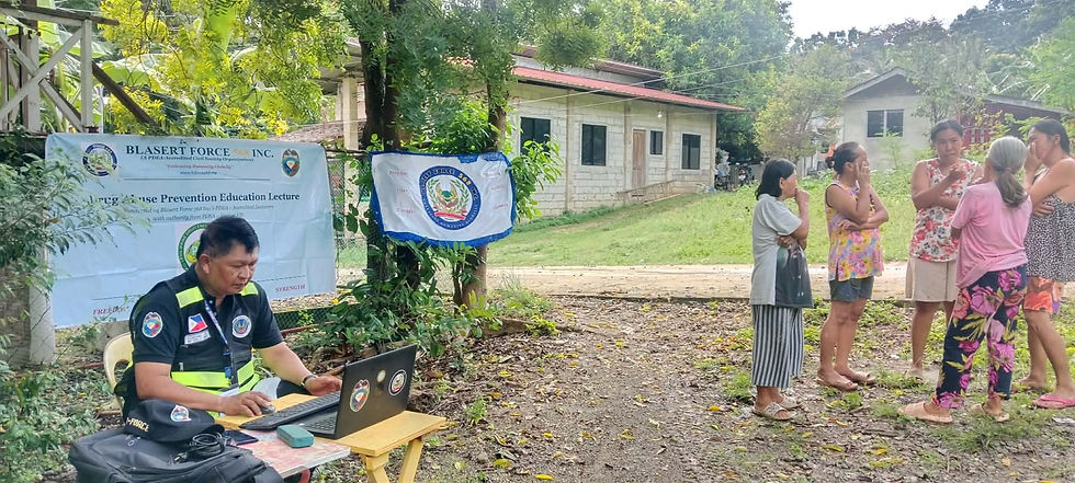 Blasert Force 568 Inc.'s Founder & Chairman, Kit Coronel preparing for his short presentation