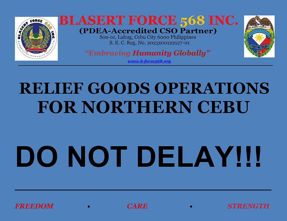 Sitrep: Blasert Force 568 Relief Goods Operation 