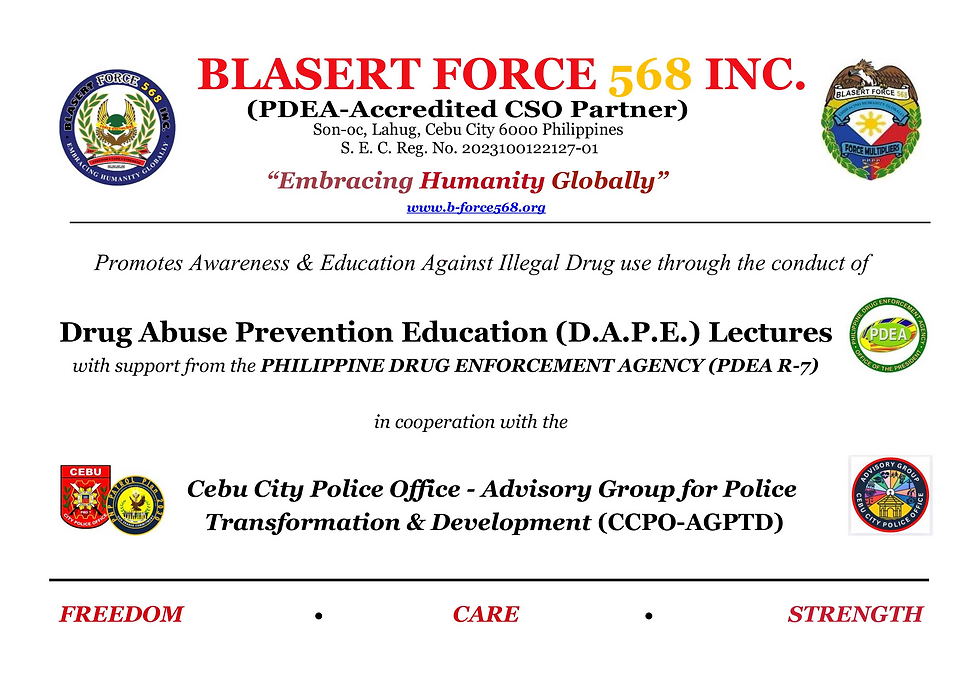 With support from PDEA & CCPO - AGPTD
