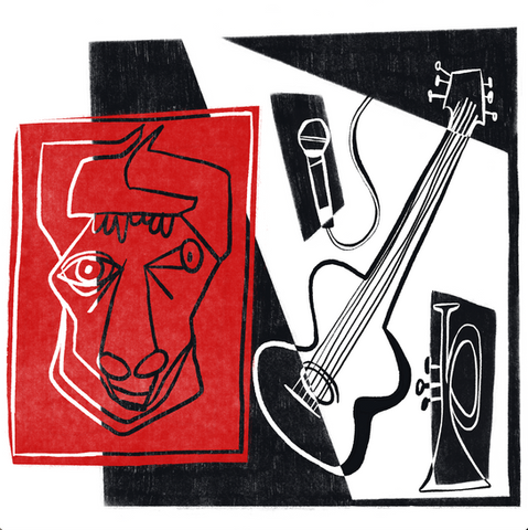 COMMANDE D'ENTREPRISE ⎮ Pochette et rondelle de CD - Une voix, Six cordes, de Claude à Nougaro