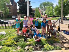 An ornamental school garden located at Buffalo Public Frederick Law Olmsted.