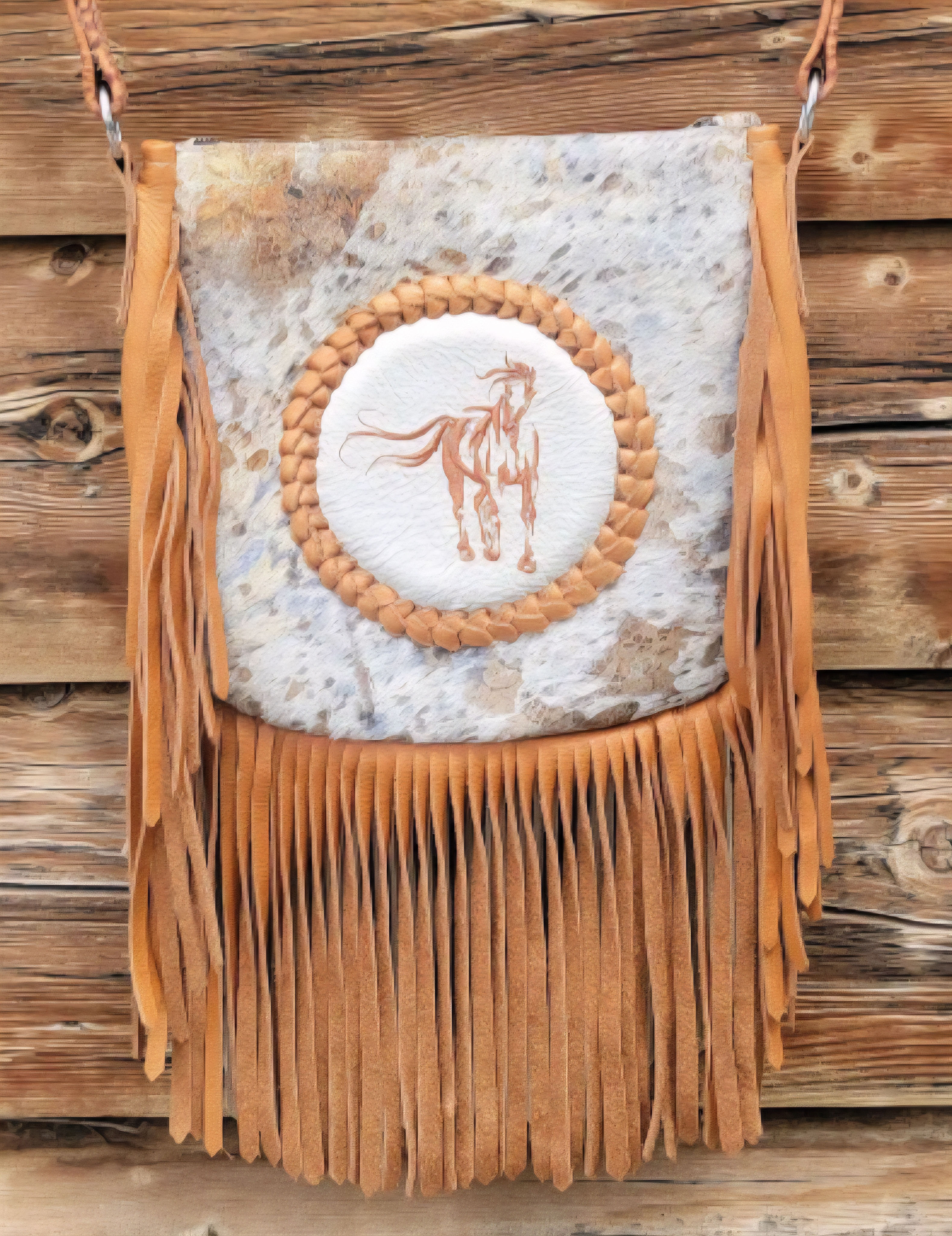 Purse with Sorrel running horse