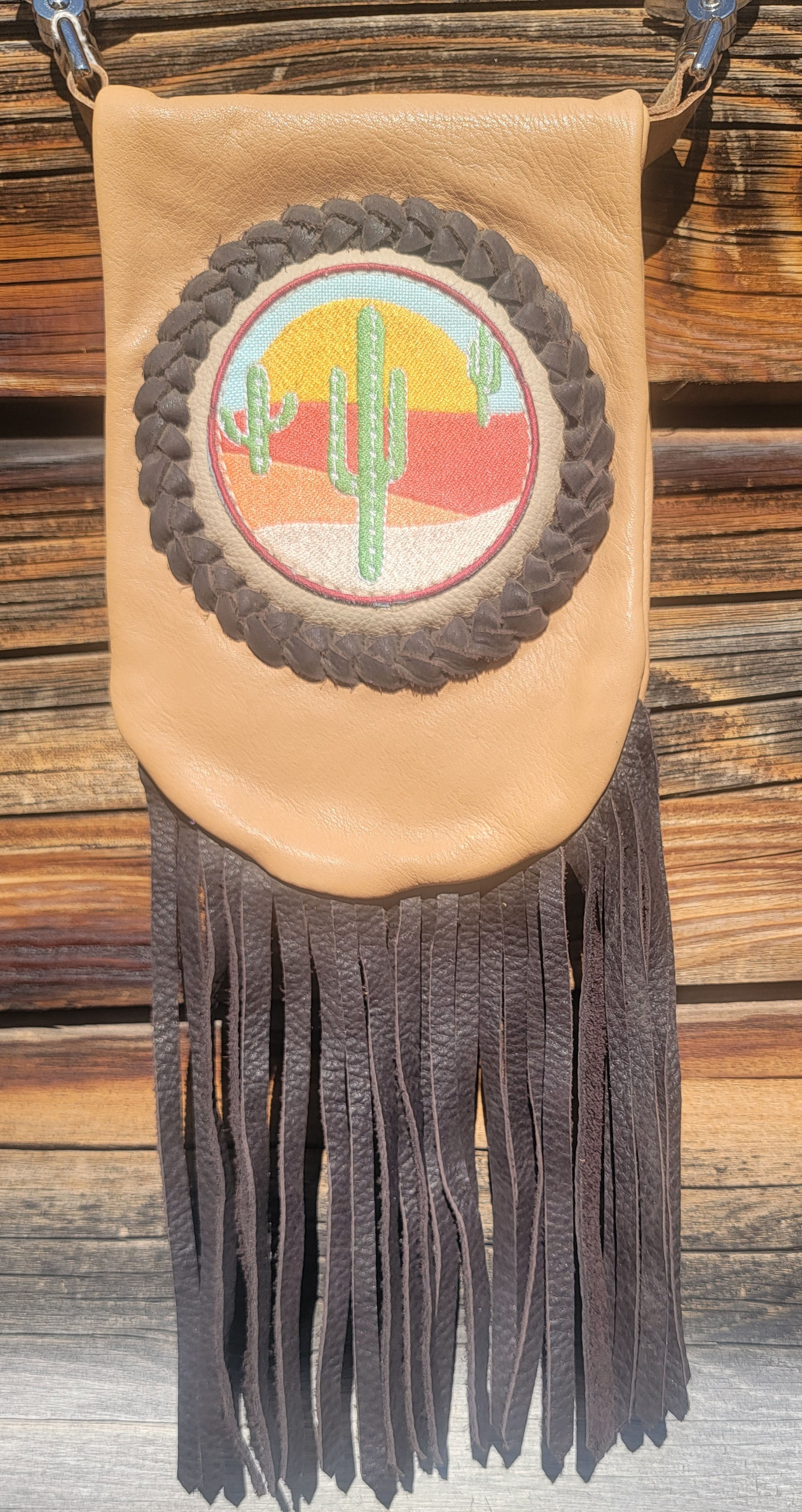 Brown Desert scene cell phone pouch