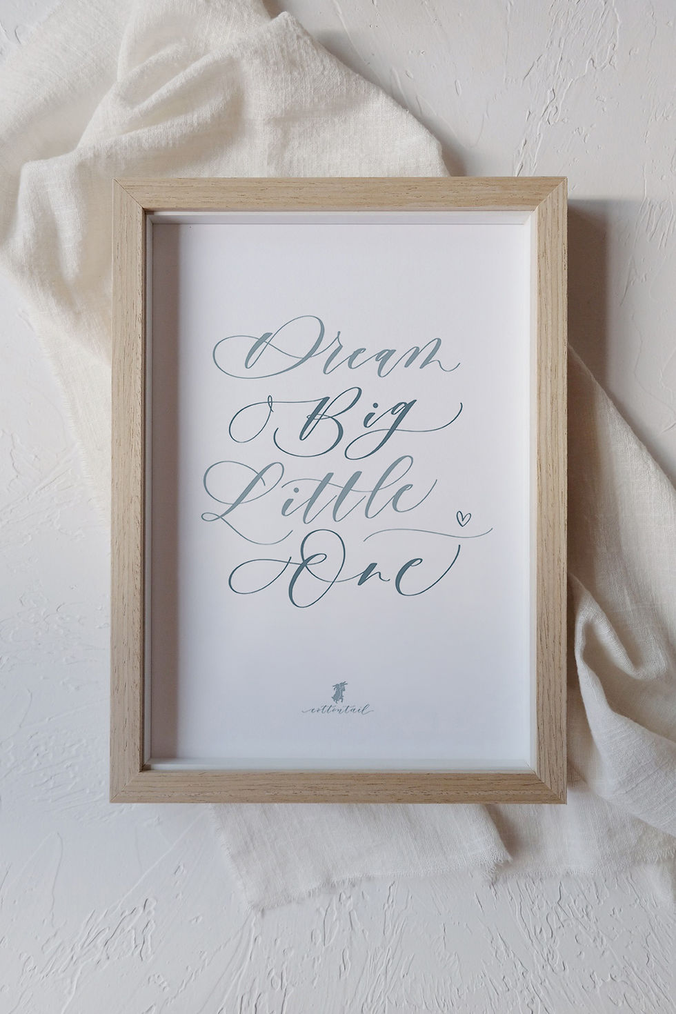 Thumbnail: "Dream Big Little One" framed calligraphy art print