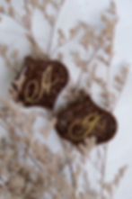 Thumbnail: crackle glass ceramic initial place card