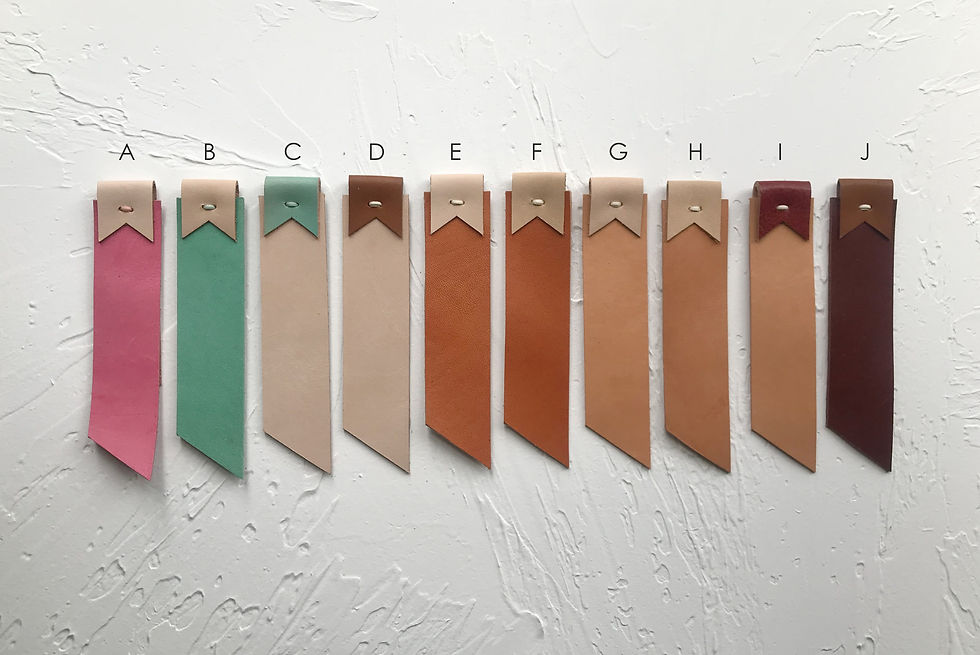 Thumbnail: handmade leather bookmark