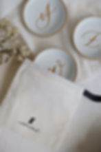 Thumbnail: rustic minimal ceramic ring dish with personalisation