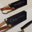 Thumbnail: cottontail x relzplay calligraphy handmade leather luggage tag