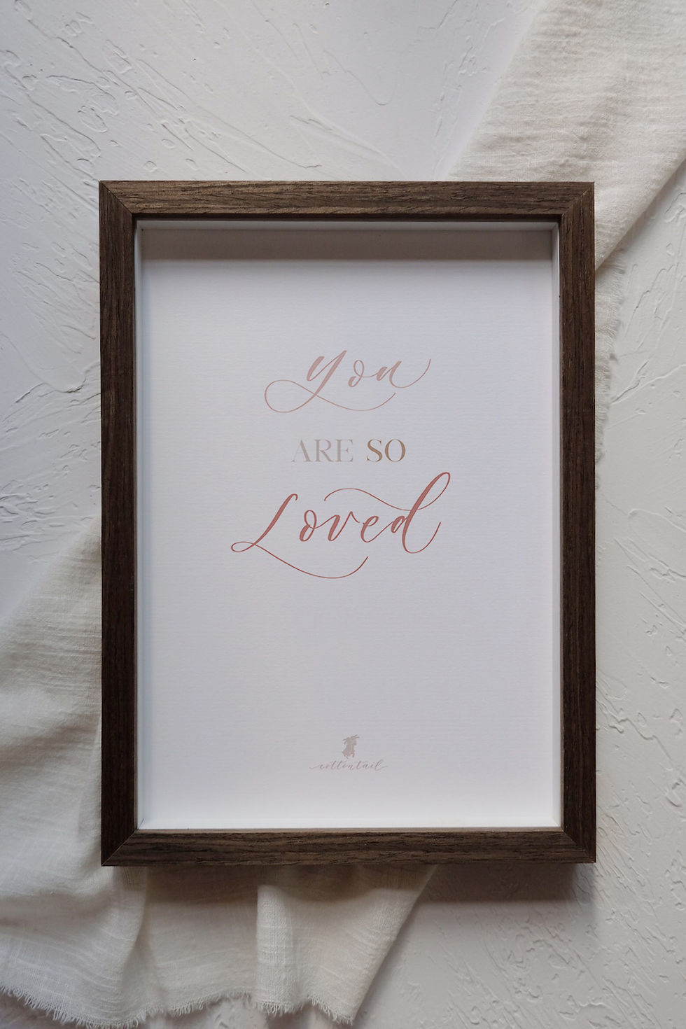 Thumbnail: "You are so loved" framed calligraphy art print