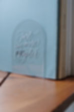 Thumbnail: acrylic bookend with calligraphy personalisation