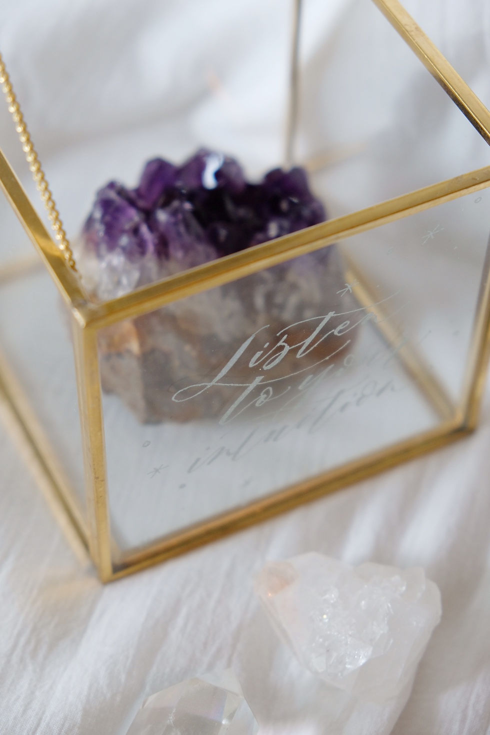 Thumbnail: calligraphy engraved glass display box