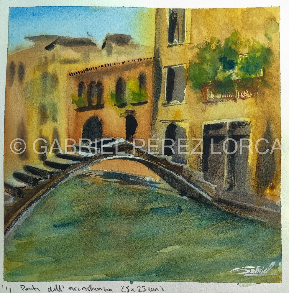Ponte' dell academia 25x25cms