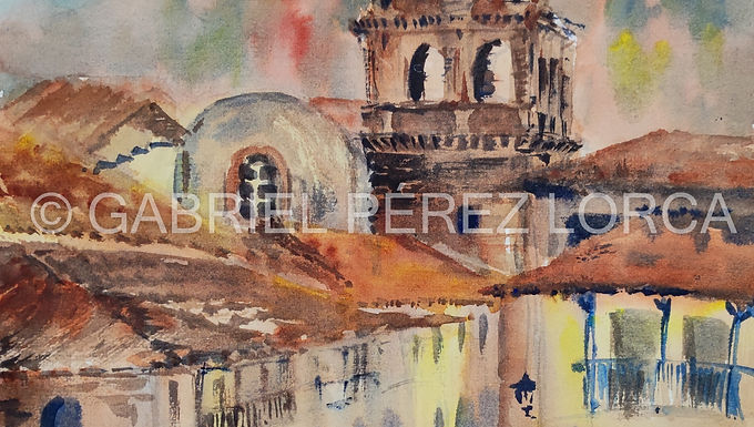 La capilla de cusco desde calle resbalosa 28x28cms