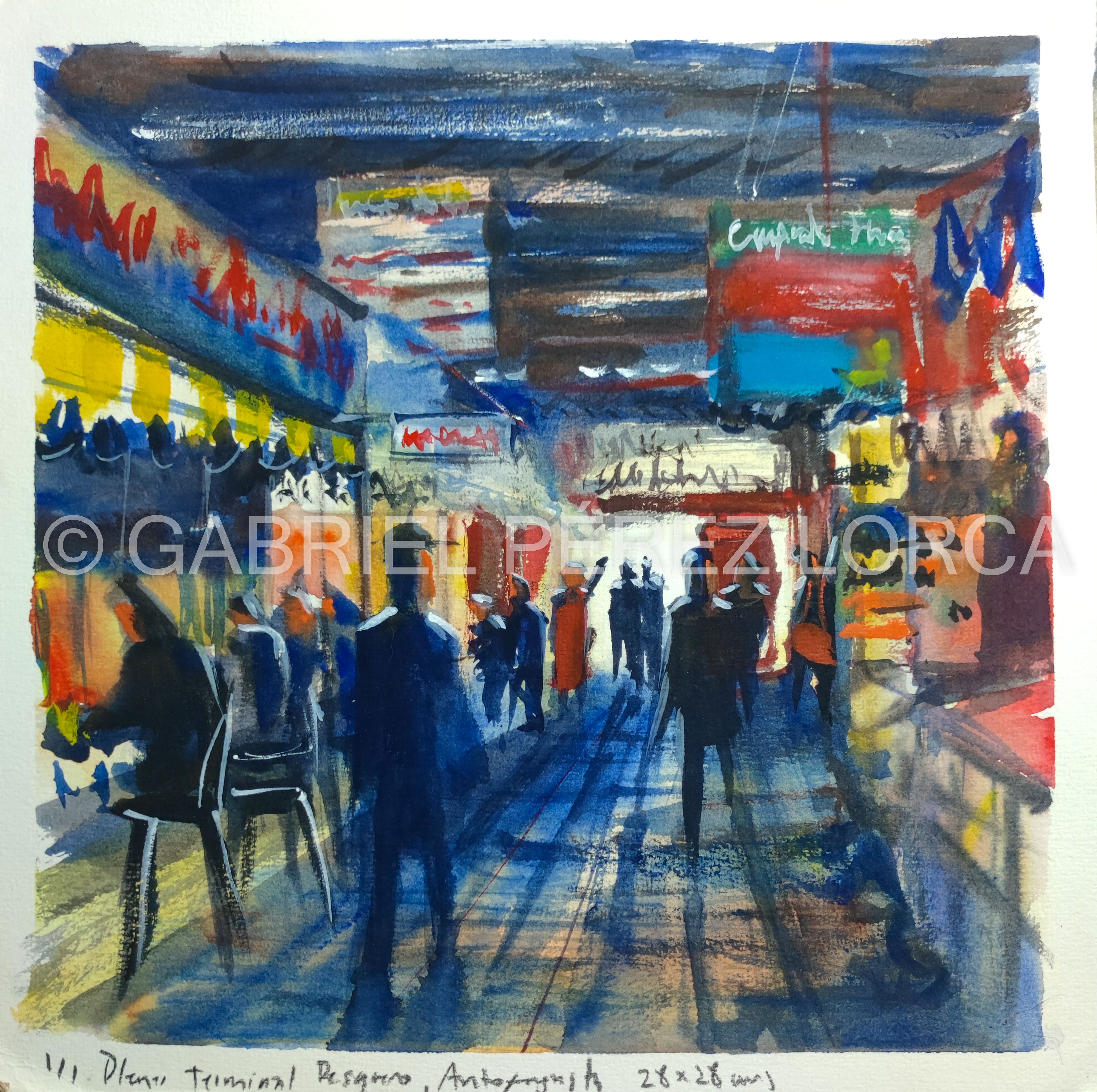 Plener terminal pesquero, antofagasta 28x28cms