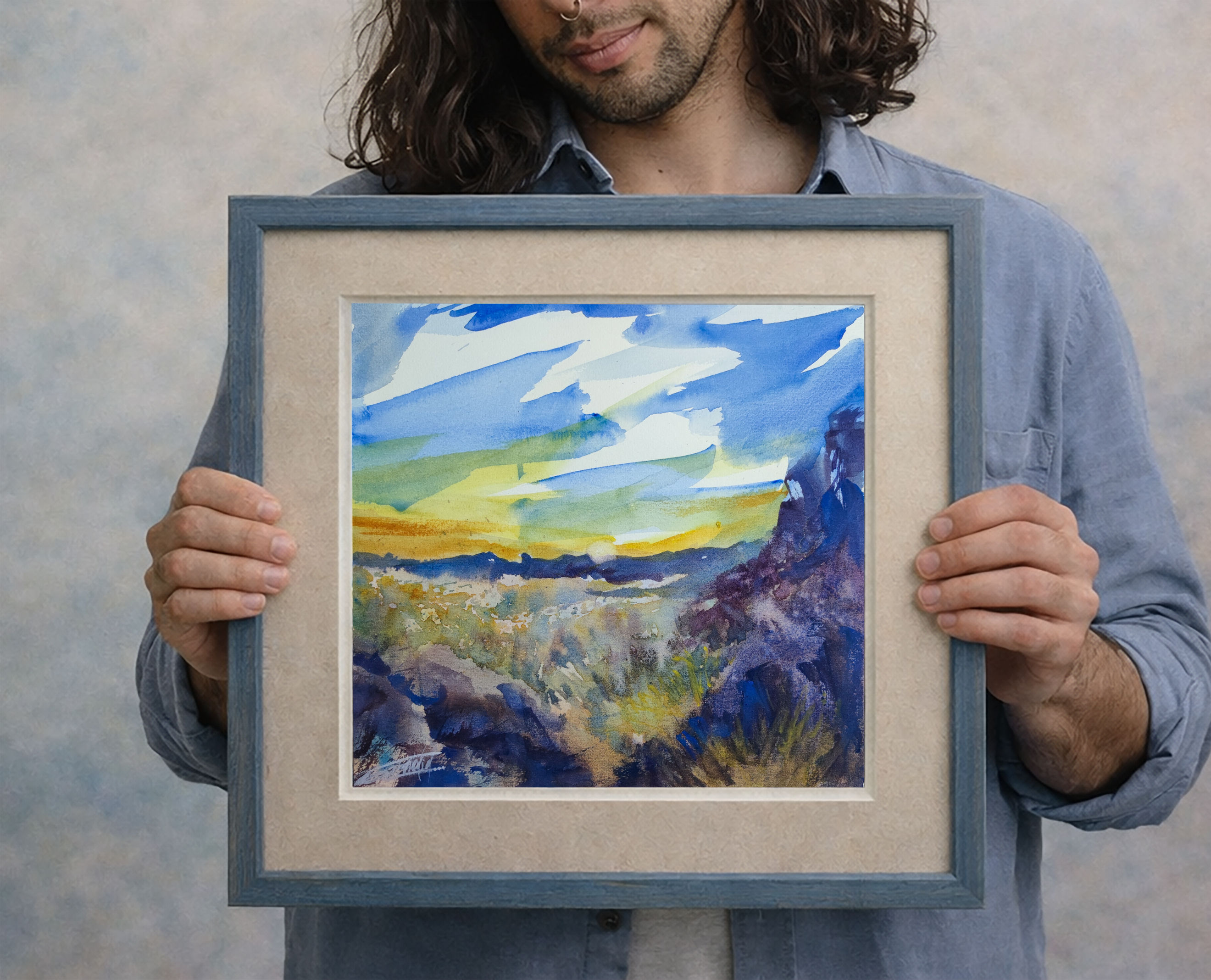 Plener quebrada silapete, san pedro de atacama 28x28cms
