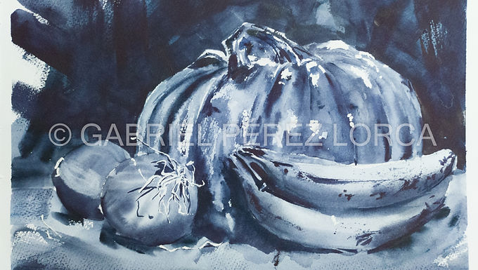 Bodegon indigo 36x28cms