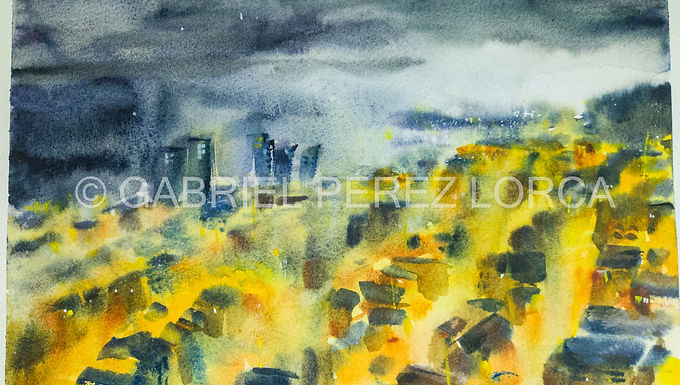 Antofagasta desde el cerro 34x25cms