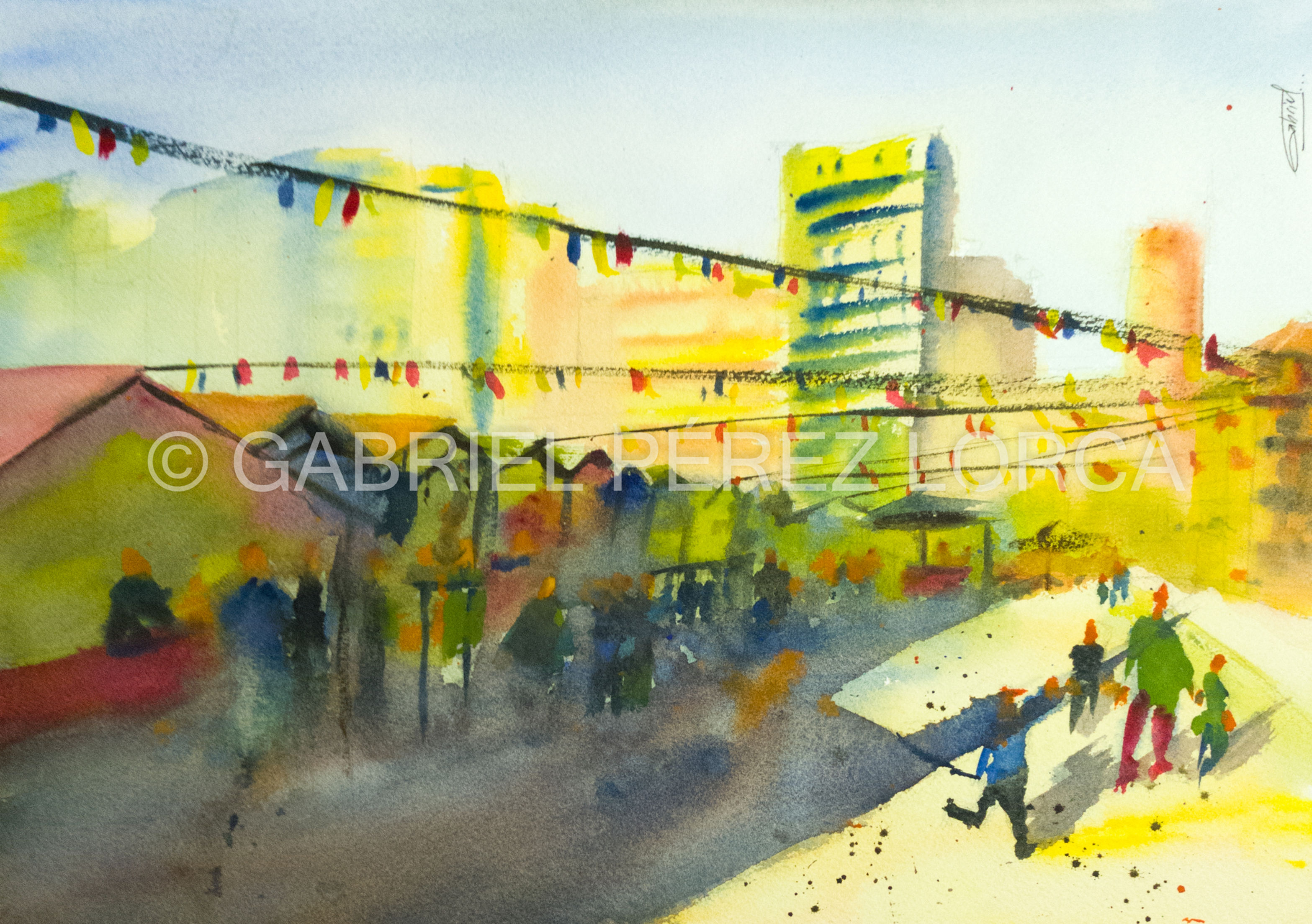 Plener paseo del mar, antofagasta 36x28cms