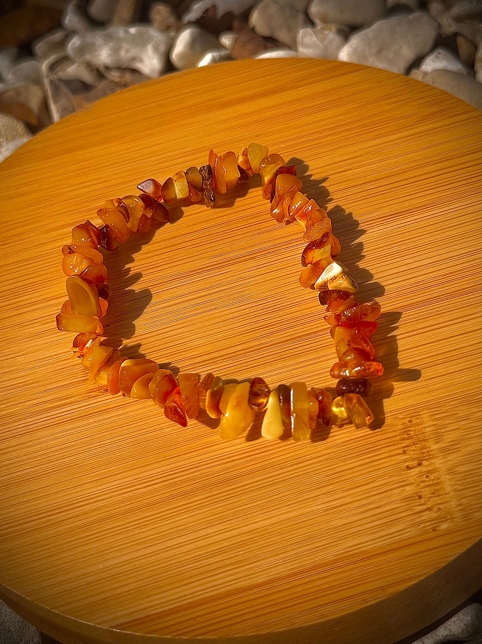 Bracelet baroque Ambre baltique multicolore