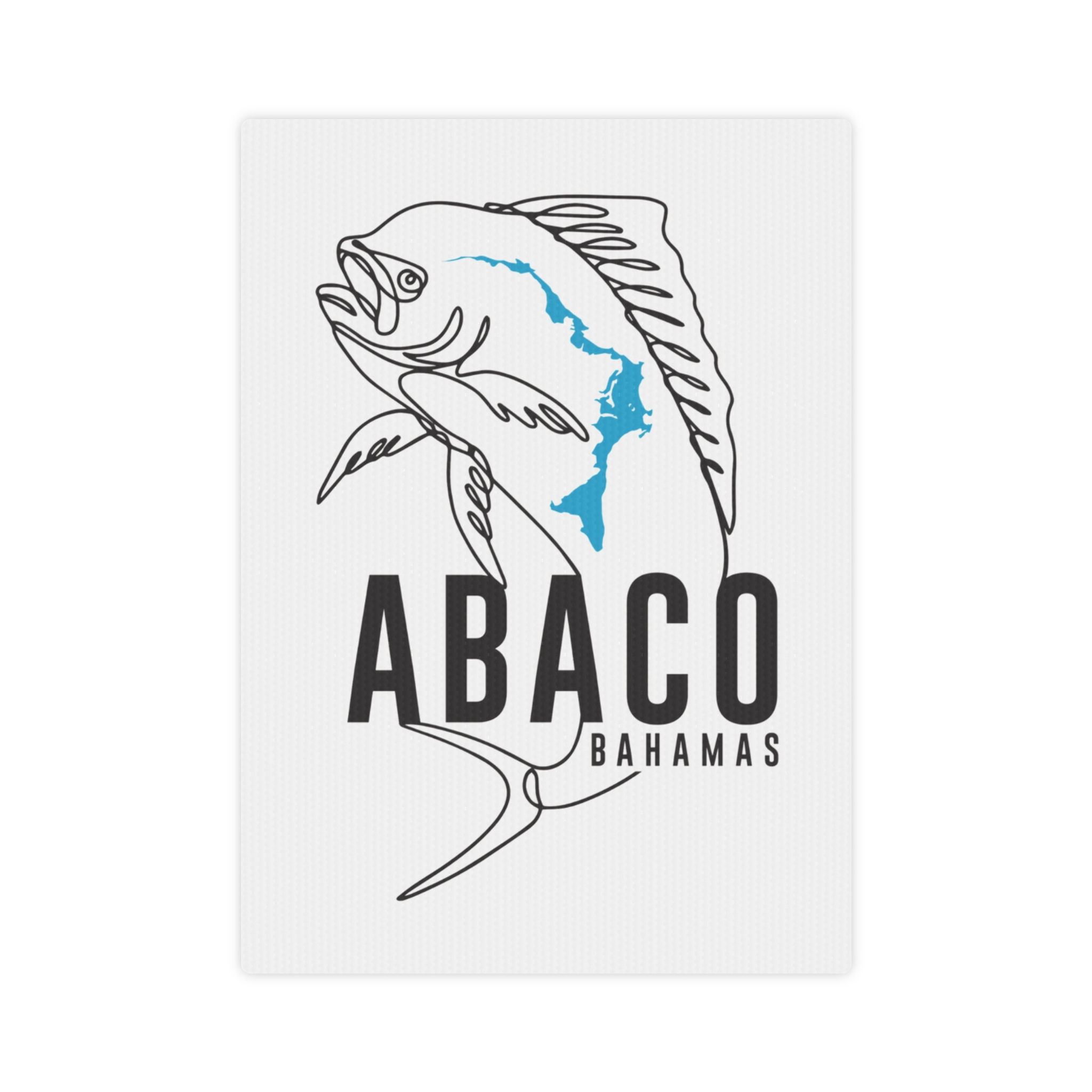 Mahi Mahi Fish Print Canvas Wall Art Tile (5" x 7")