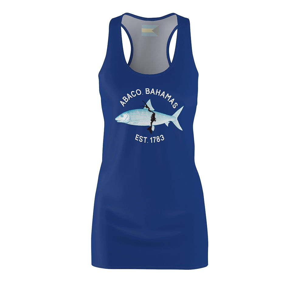 Women's Bonefish Royal Blue Racerback Dress, (XS - 2XL)