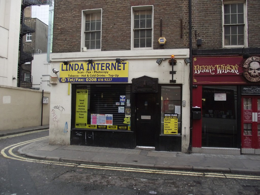 Linda's internet, Manette Street, Soho