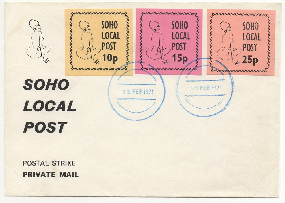 Soho Local Post, First Day Cover 15th February 1971