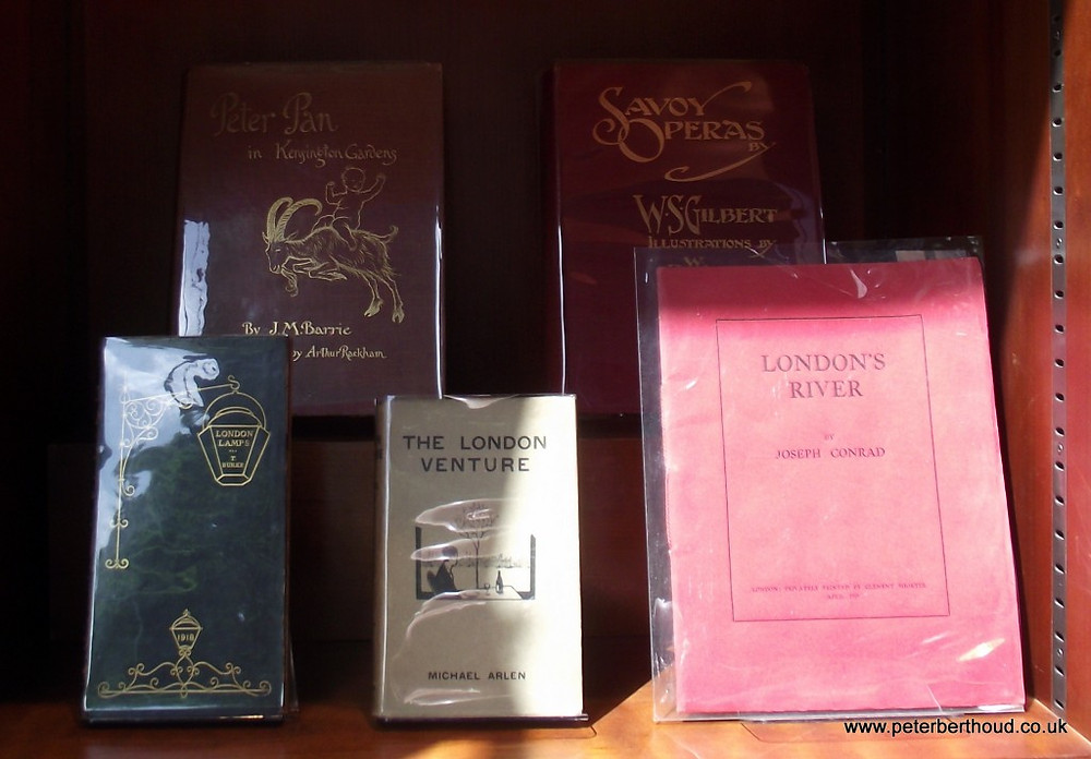 A small part of the current window display of rare London books.