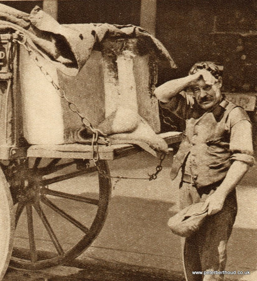 The "Ice Man" with his cart, circa 1926