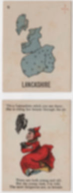 Lancashire card featuring a Lancashire Witch