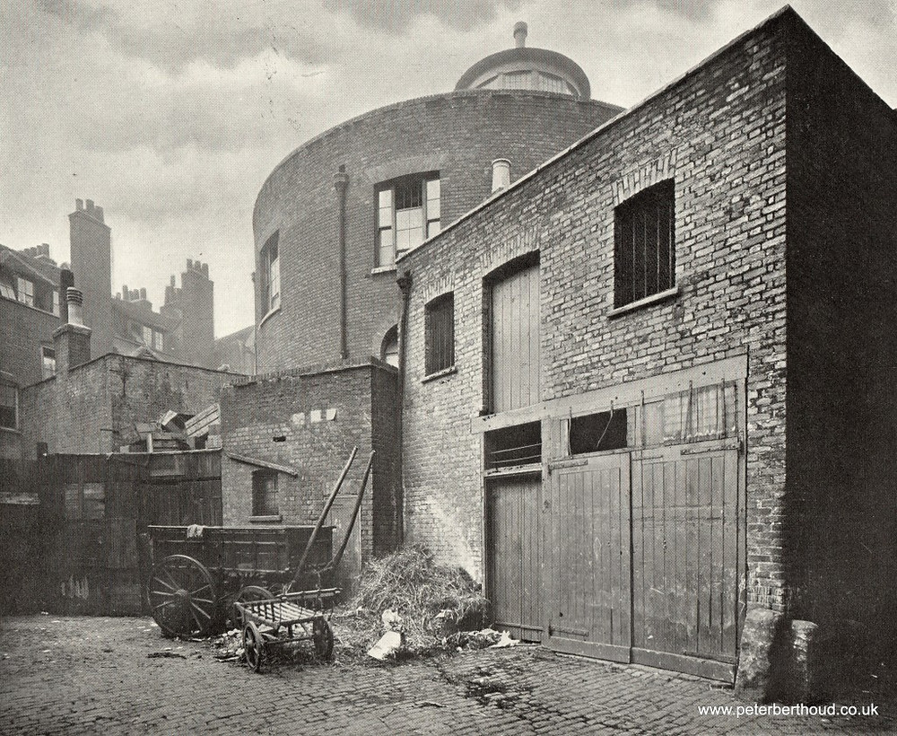 Hall's Yard, Little Wild Street, showing rear of Mission Chapel