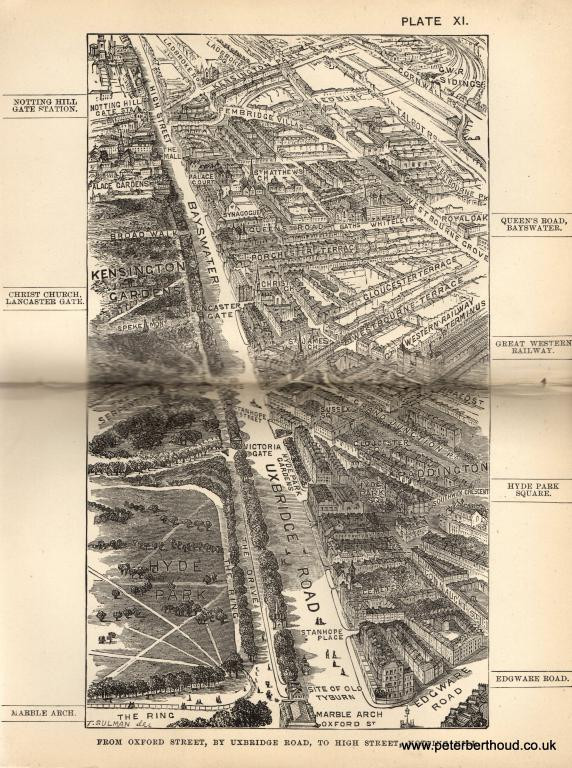 Plate XI. From Oxford Street, by Uxbridge Road to High Street Notting Hill