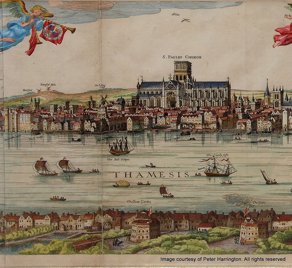 The Visscher Panorama of London, 1616. (Left Middle)