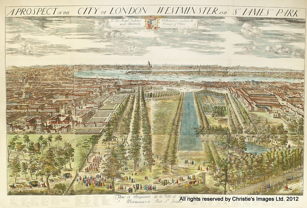 A Prospect of the City of London Westminster and St James's Park. After Johannes Kip.