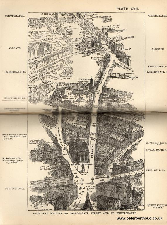 Plate XVII. From The Poultry to Bishopsgate Street and to Whitechapel