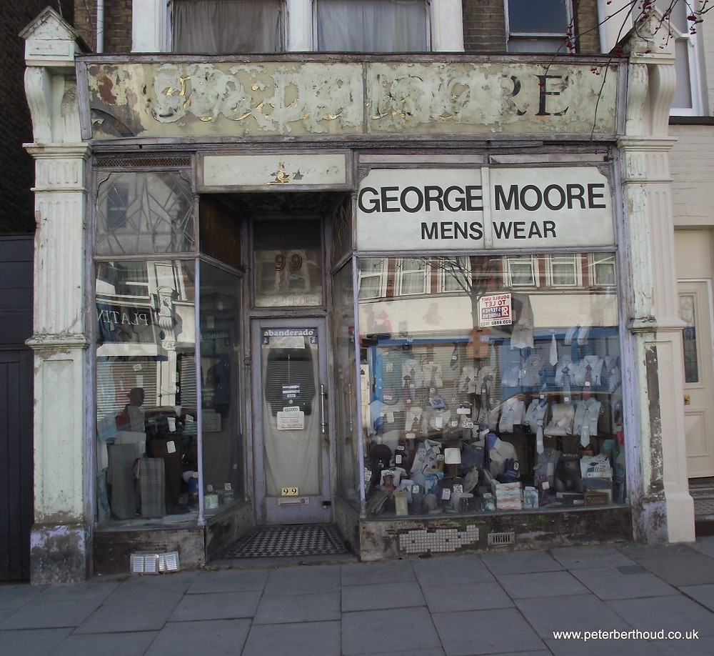 Shop Front, George Moore Menswear, 99, Myddleton Road, N22